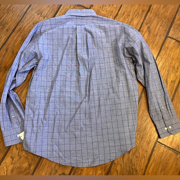 NWT Izod men’s purple striped button down up shirt cotton pocket size large - Picture 8 of 10